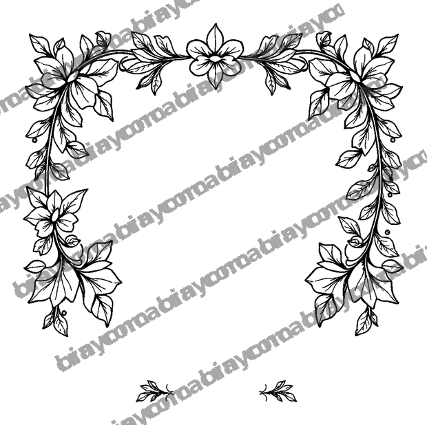 Vine Border colouring page — free printable for adults