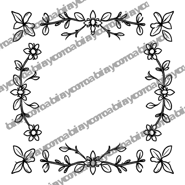Vine Border colouring page — free printable for kids