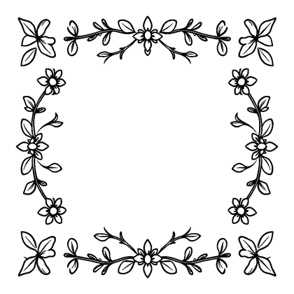 Vine Border Colouring Page (Kids, Standard)