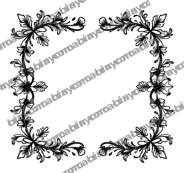 Vine Border colouring page — free printable for teens