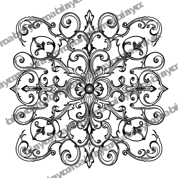 Wave Scroll colouring page — free printable for adults