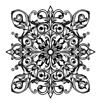 Wave Scroll Colouring Page (Teens, Intricate)