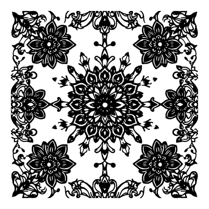 Zentangle Garden Colouring Page (Adults, Intricate)