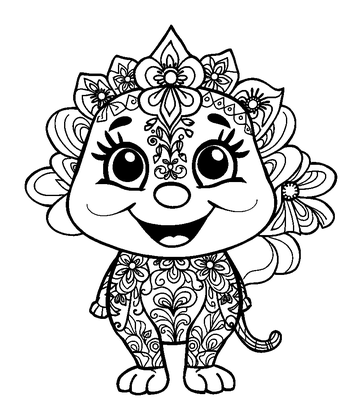 Zentangle Colouring Page (Adults, Standard)