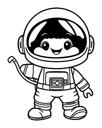 Astronaut Colouring Page (Kids, Standard)