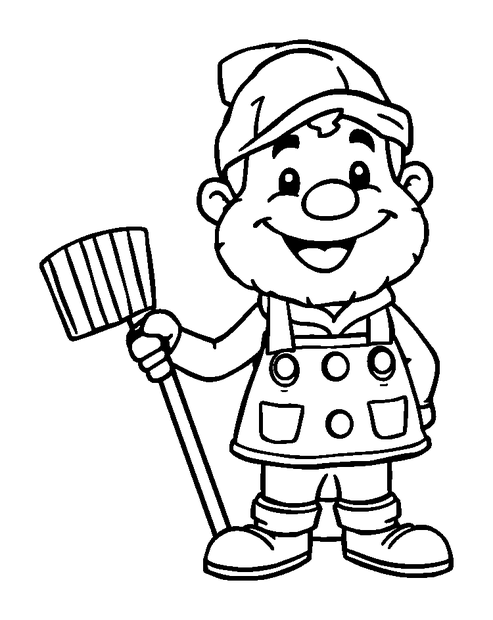 Chimney Sweep colouring page — free printable for kids