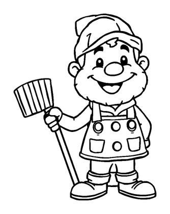 Chimney Sweep Colouring Page (Kids, Standard)