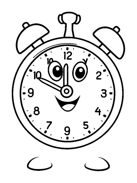 Clock Maker colouring page — free printable for kids