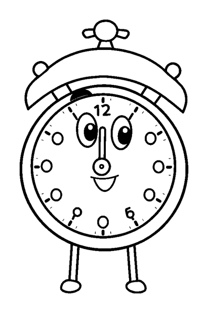 Clock Maker colouring page — free printable for kids