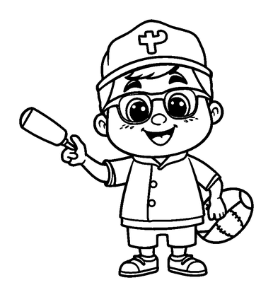 Coach Sports Colouring Page (Kids, Standard)
