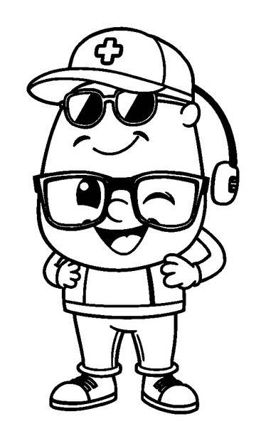 Coach Sports colouring page — free printable for toddlers