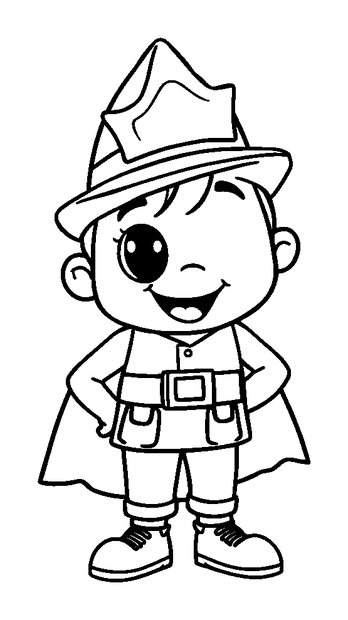 Costume Designer colouring page — free printable for kids