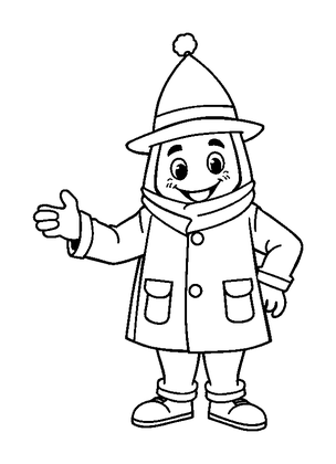 Costume Designer Colouring Page (Toddler, Bold & Easy)