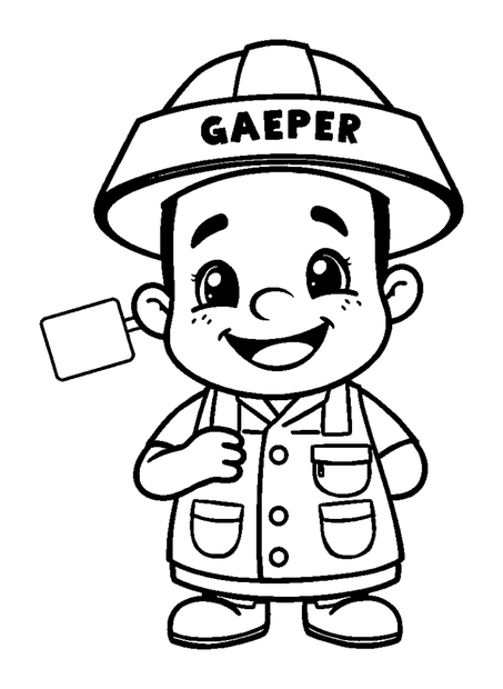 Game Keeper colouring page — free printable for kids