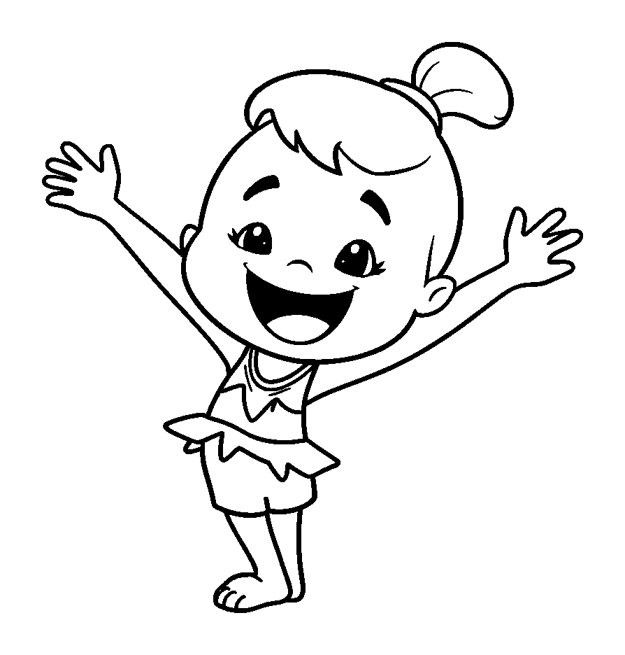 Gymnast colouring page — free printable for kids