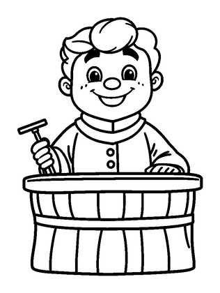 Judge Colouring Page (Kids, Bold & Easy)