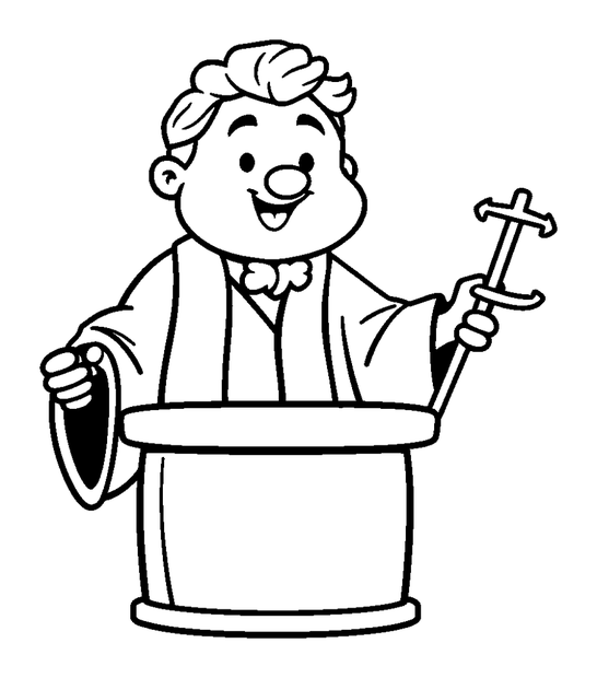 Judge colouring page — free printable for kids