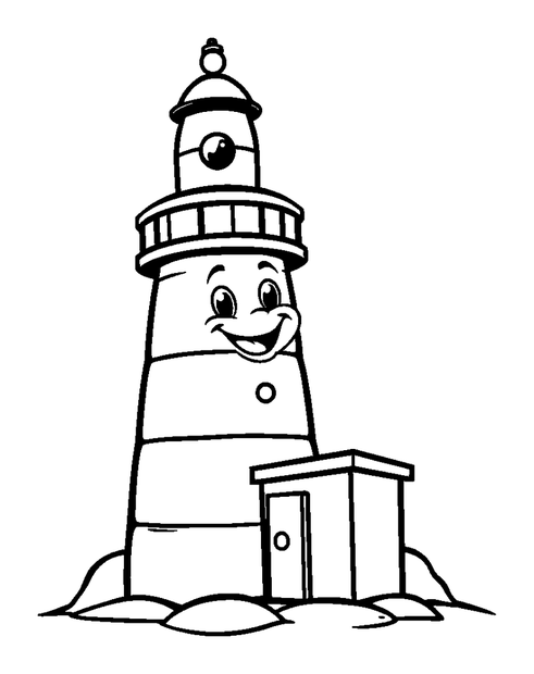 Lighthouse Keeper colouring page — free printable for kids