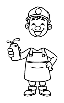 Milkman Colouring Page (Kids, Standard)