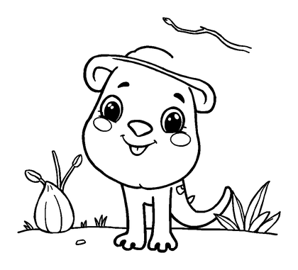 Naturalist Guide Colouring Page (Kids, Standard)