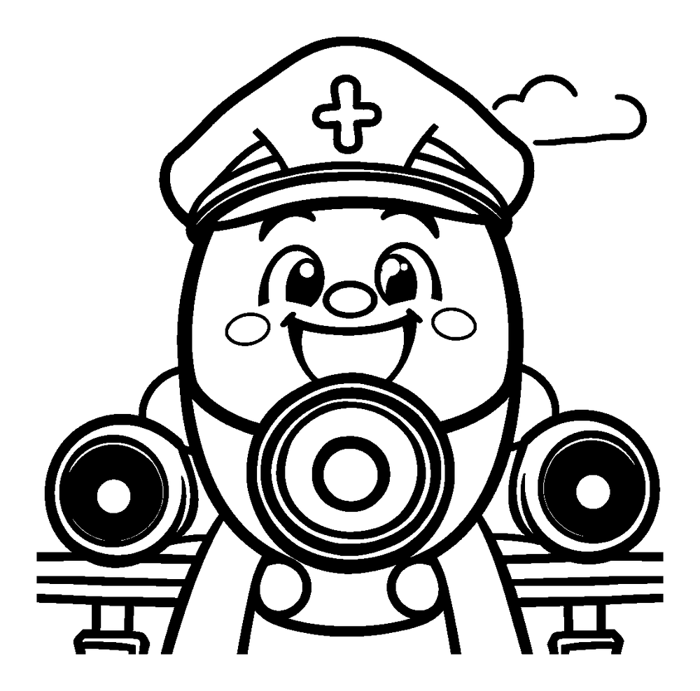 Pilot colouring page — free printable for toddlers