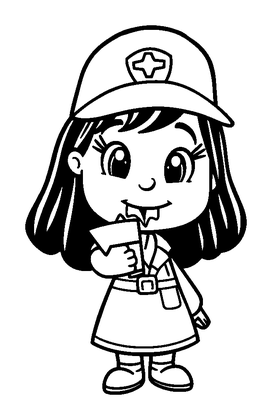 Postwoman Colouring Page (Kids, Standard)