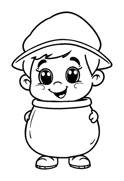 Potter colouring page — free printable for kids