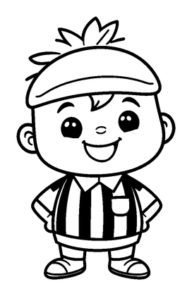 Referee Colouring Page (Kids, Standard)