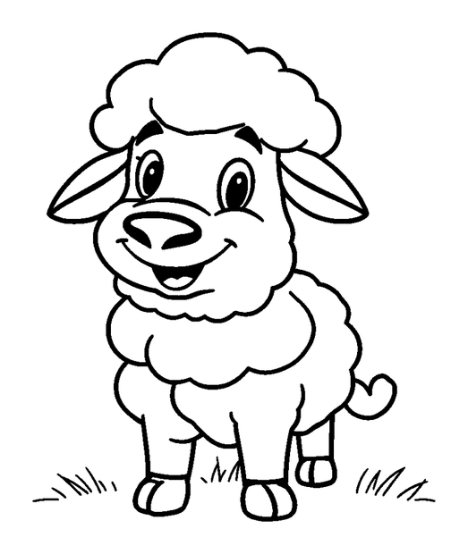 Shepherd colouring page — free printable for kids