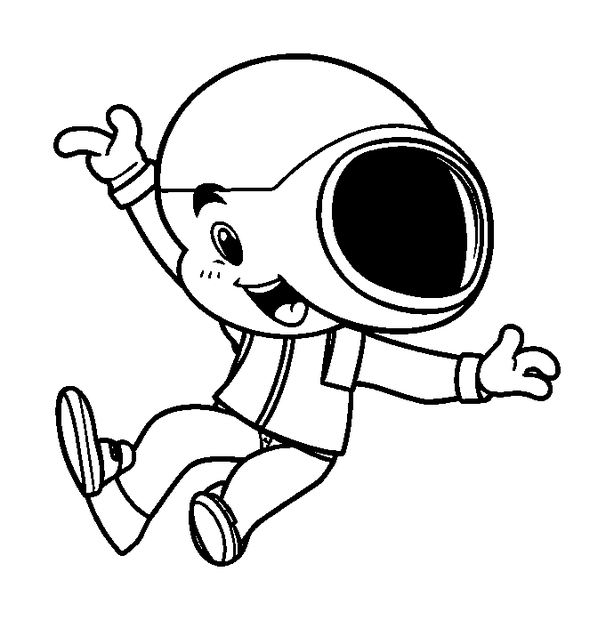 Stunt Performer colouring page — free printable for kids
