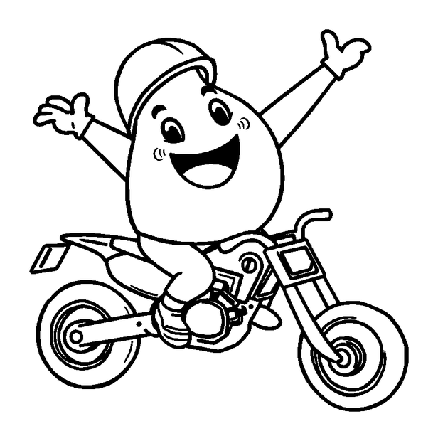 Stunt Performer colouring page — free printable for toddlers