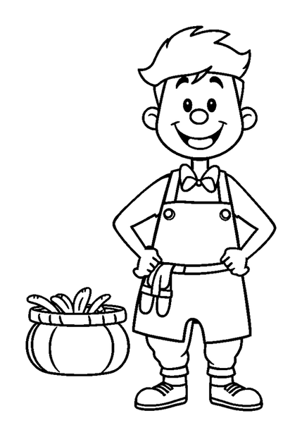 Tailor colouring page — free printable for kids