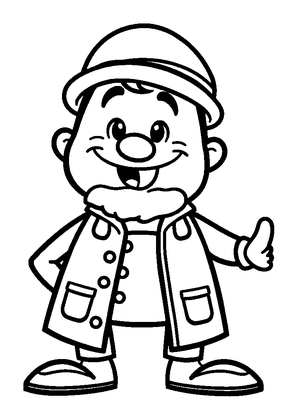 Watchmaker Colouring Page (Kids, Bold & Easy)