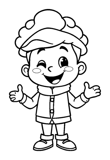 Weather Presenter colouring page — free printable for kids