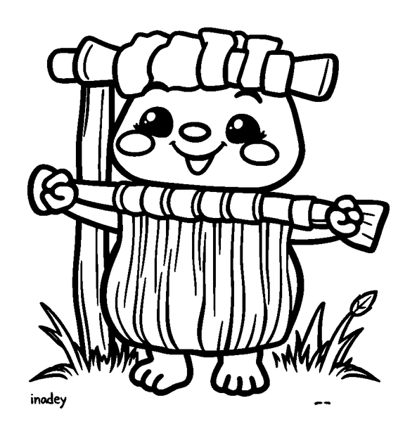 Weaver colouring page — free printable for kids