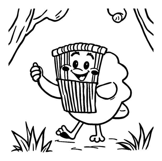 Weaver colouring page — free printable for toddlers