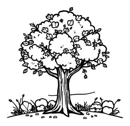 Autumn Tree Colouring Page (Kids, Standard)