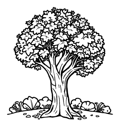 Autumn Tree Colouring Page (Kids, Standard)