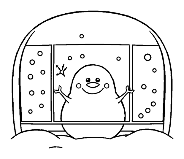 Frost Window colouring page — free printable for toddlers