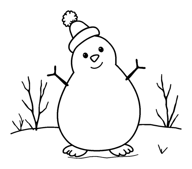 Frosty Morning colouring page — free printable for toddlers