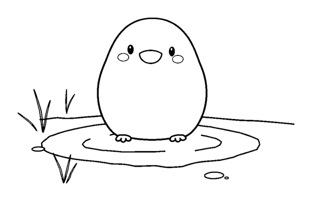 Frozen Pond colouring page — free printable for toddlers