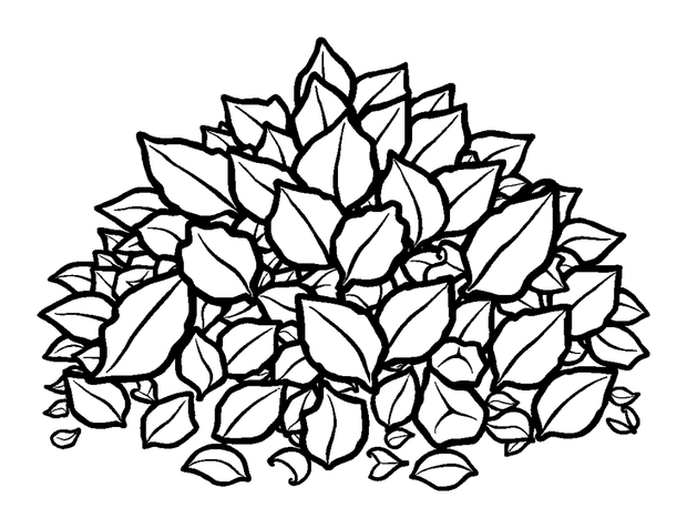 Leaf Pile colouring page — free printable for kids