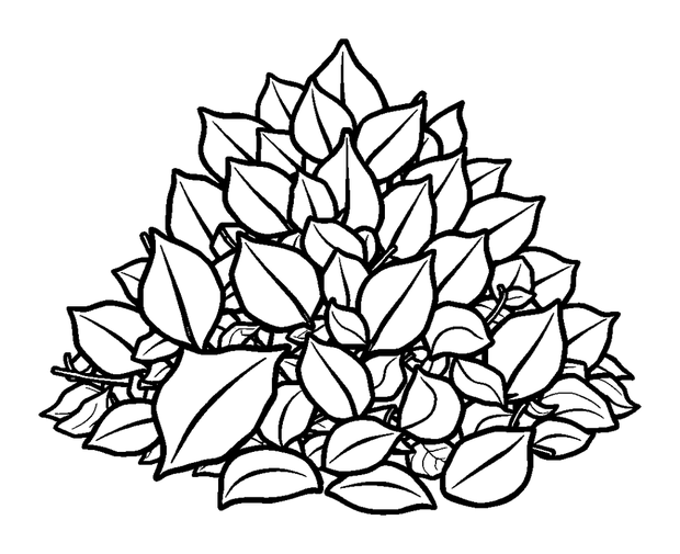 Leaf Pile colouring page — free printable for kids