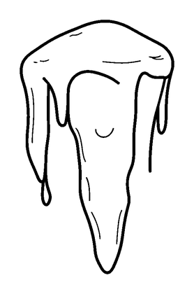 Melting Icicle Colouring Page (Kids, Bold & Easy)