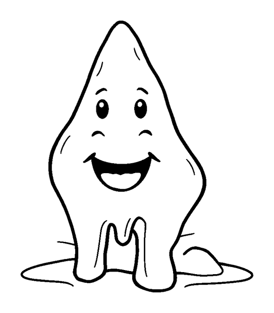 Melting Icicle colouring page — free printable for toddlers