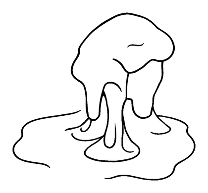 Melting Snow Colouring Page (Kids, Bold & Easy)