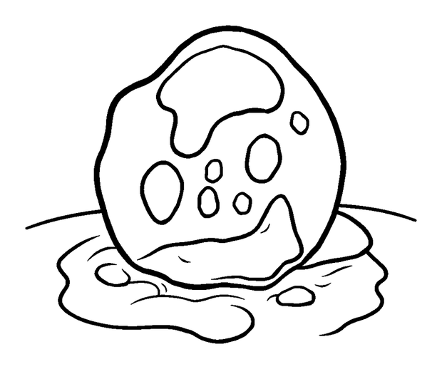 Melting Snow colouring page — free printable for kids