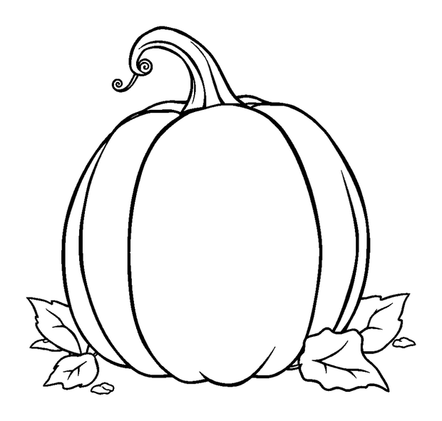 Pumpkin Autumn colouring page — free printable for toddlers