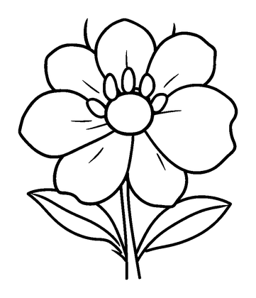 Spring Blossom Colouring Page (Toddler, Bold & Easy)