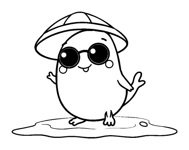 Summer Beach colouring page — free printable for toddlers